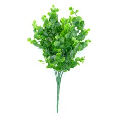 Artificial Greenery Plastic Weatherproof Green Eucalyptus Bush x 7 (Lot of 1 Bush) SALE ITEM
